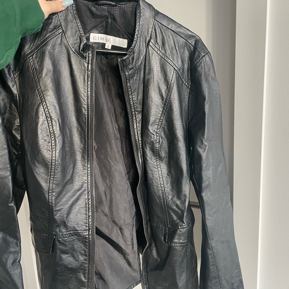 Oversized zip up leather jacket - Picture 3 of 3